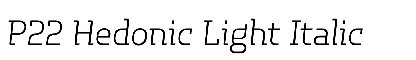 P22 Hedonic Light Italic